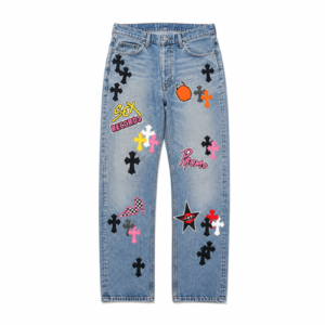 Chrome Hearts Matty Boy Cross Patch Jeans